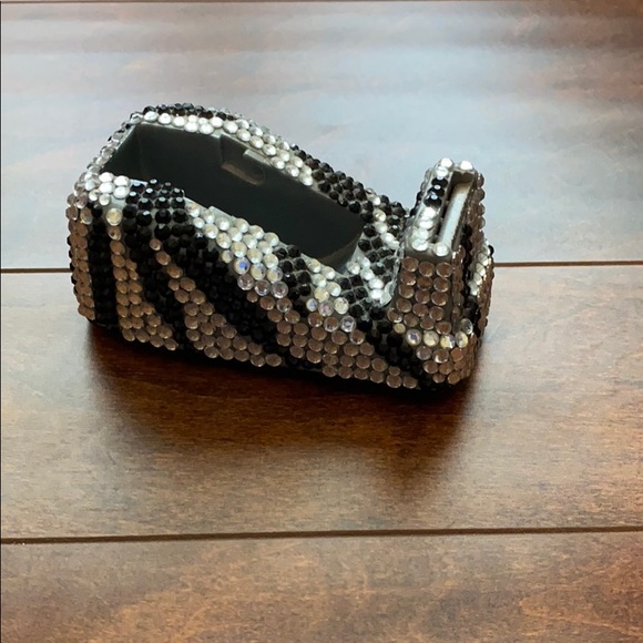 Rhinestone Zebra Print Tape dispenser - Picture 2 of 3